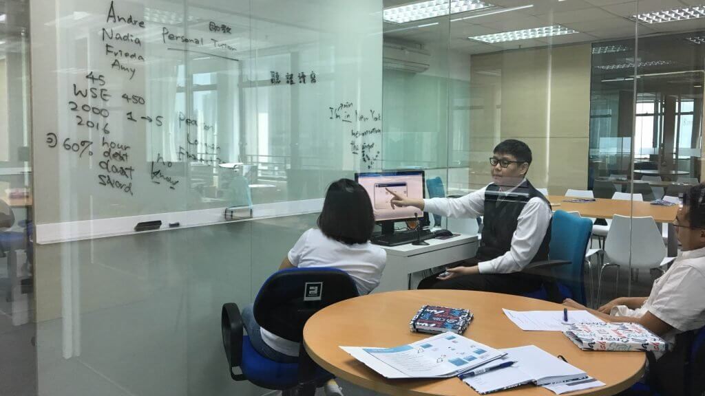 Students in a small Encounter class in WSE Hong Kong